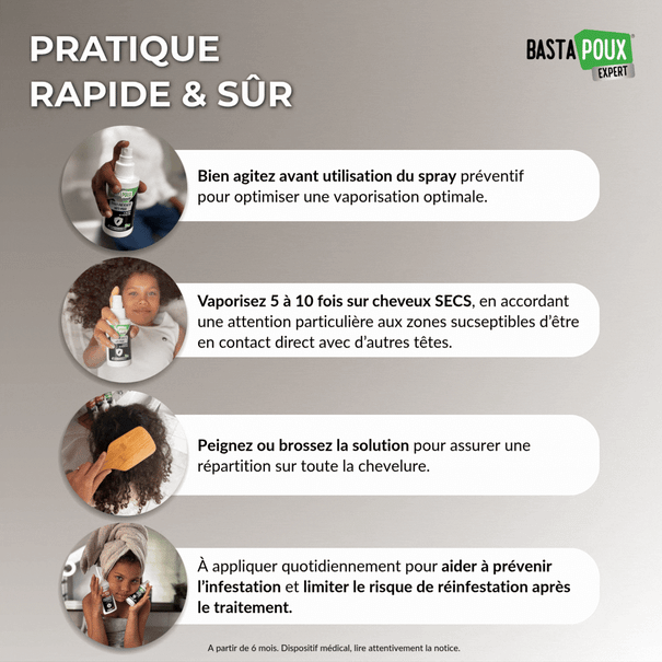 BastaPoux® Expert Spray Préventif